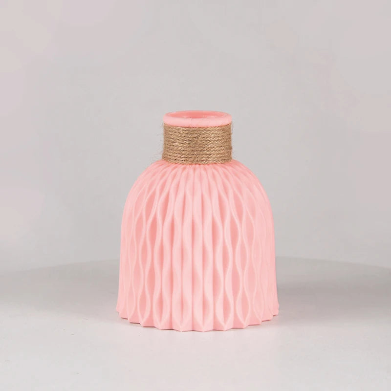 Plastic Vase with Ceramic Imitation – Nordic and Modern Style