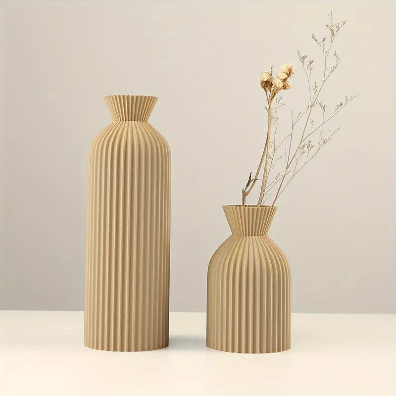 Elegant Black Plastic Vase – Boho Chic Decor for Home and Office