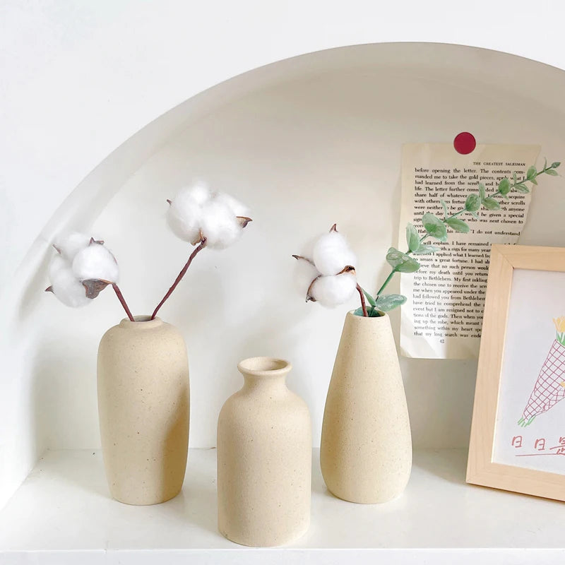 Nordic Style Ceramic Vase – Minimalist Home Decor