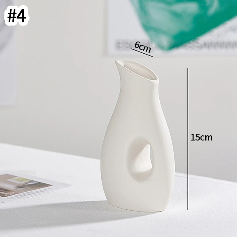 Nordic Style Ceramic Vase – Minimalist Home Decor