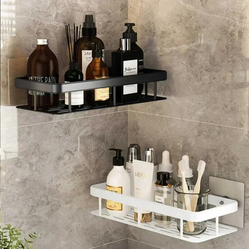 Aluminum Bathroom and Kitchen Shelf – Drill-Free Wall Organizer