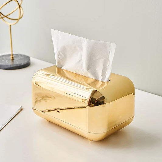 Luxury Gold Tissue Box – Modern Home &amp; Office Decor