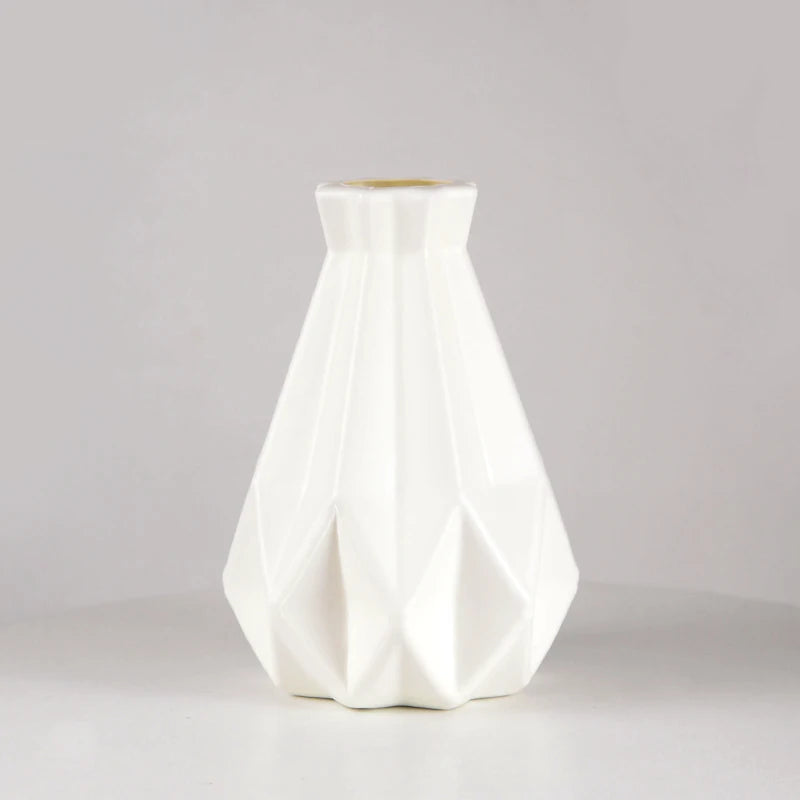 Plastic Vase with Ceramic Imitation – Nordic and Modern Style