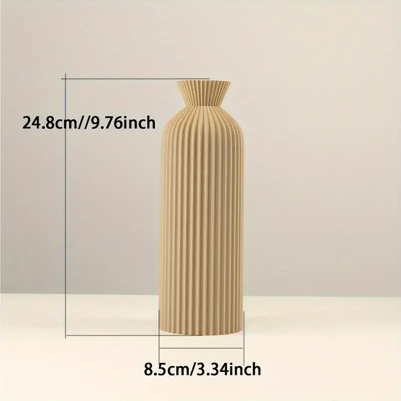 Elegant Black Plastic Vase – Boho Chic Decor for Home and Office