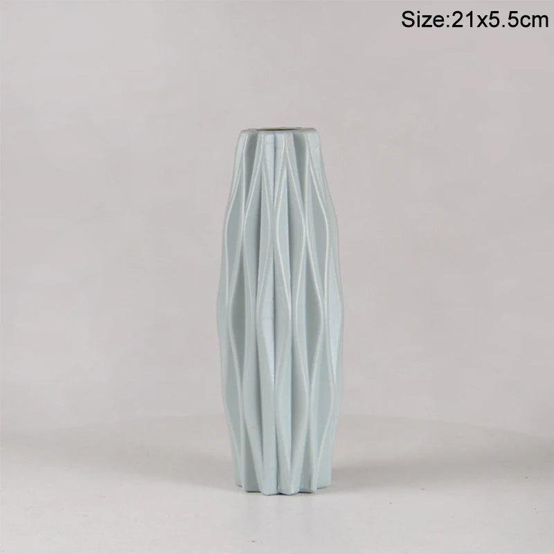 Plastic Vase with Ceramic Imitation – Nordic and Modern Style