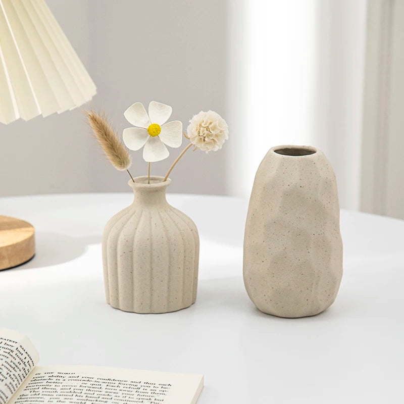 Nordic Style Ceramic Vase – Minimalist Home Decor