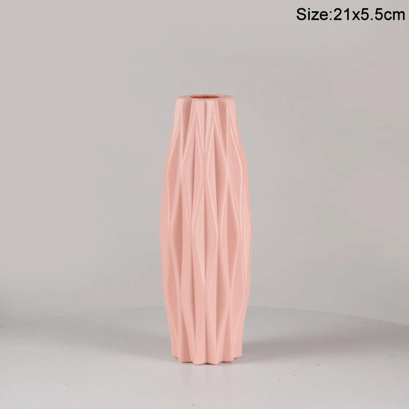 Plastic Vase with Ceramic Imitation – Nordic and Modern Style