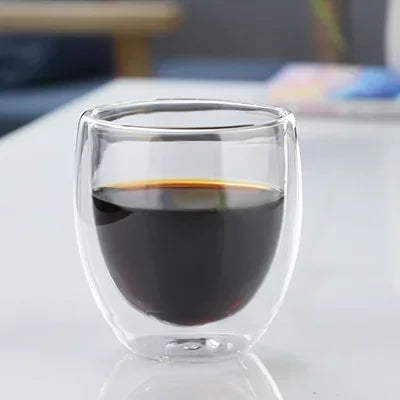 Double Wall Insulated Glass Tumbler - 5 Sizes Available - Ideal for Coffee, Tea, Beer, Milk, Whiskey &amp; More
