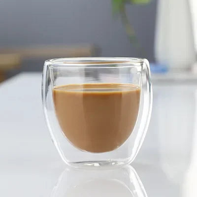 Double Wall Insulated Glass Tumbler - 5 Sizes Available - Ideal for Coffee, Tea, Beer, Milk, Whiskey &amp; More