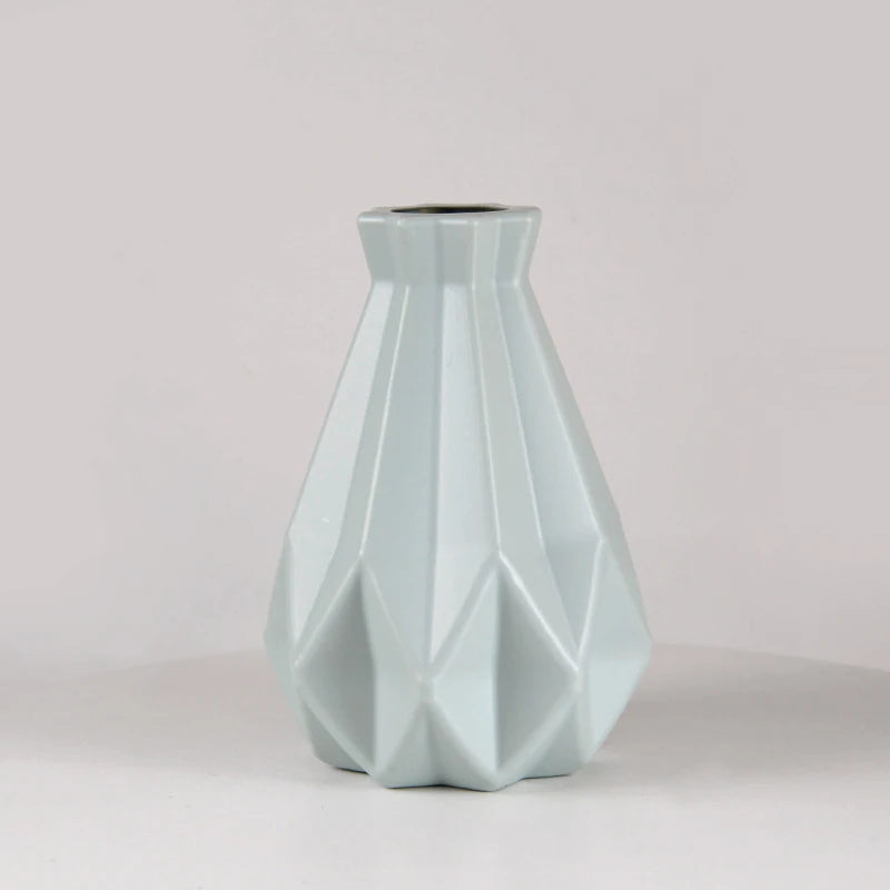 Plastic Vase with Ceramic Imitation – Nordic and Modern Style