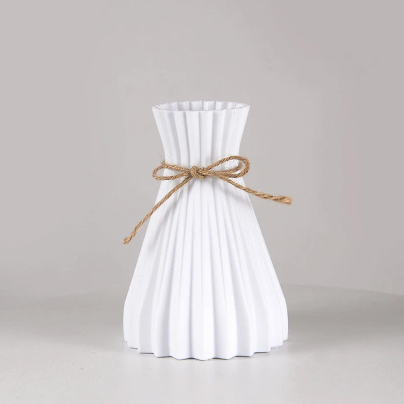 Plastic Vase with Ceramic Imitation – Nordic and Modern Style