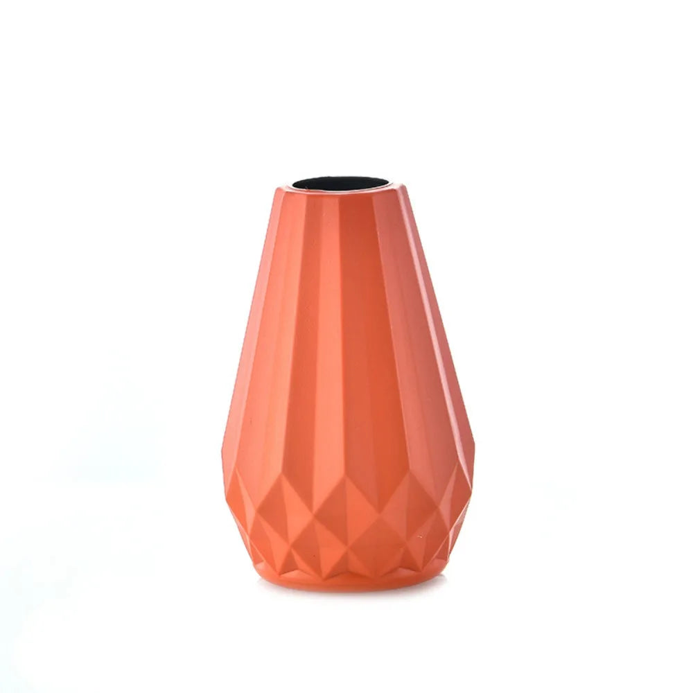 Plastic Vase with Diamond Design – Nordic and Modern Style
