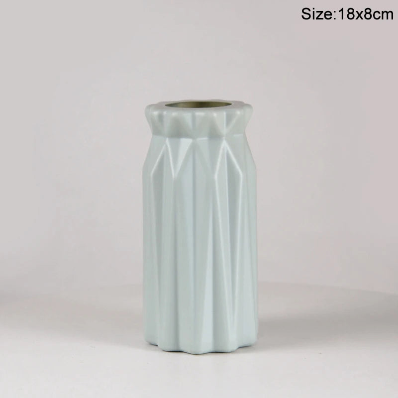 Plastic Vase with Ceramic Imitation – Nordic and Modern Style