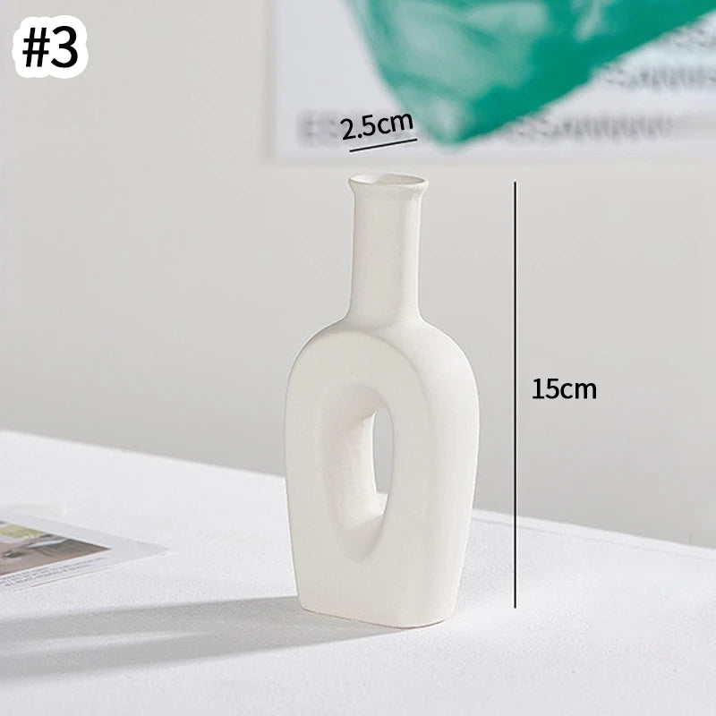 Nordic Style Ceramic Vase – Minimalist Home Decor