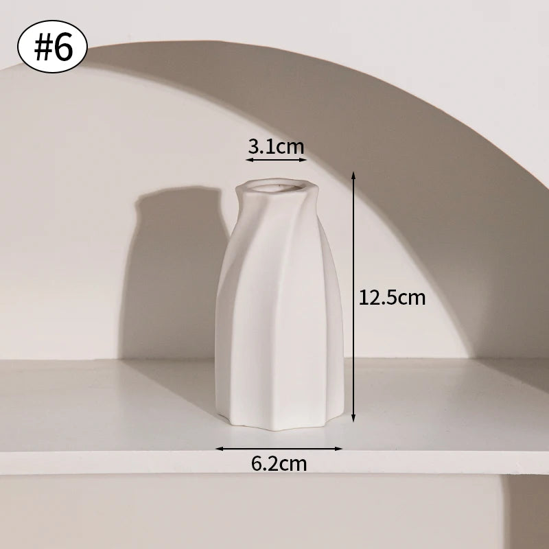 Nordic Style Ceramic Vase – Minimalist Home Decor