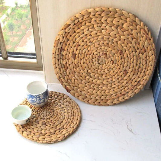 Woven Rattan Coasters – Classic and Natural Style for Table Decor