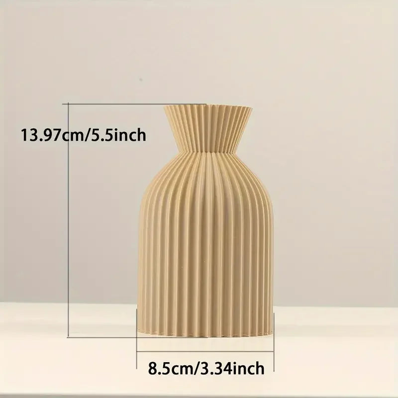 Elegant Black Plastic Vase – Boho Chic Decor for Home and Office