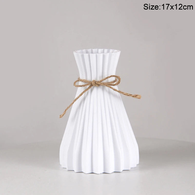 Plastic Vase with Ceramic Imitation – Nordic and Modern Style