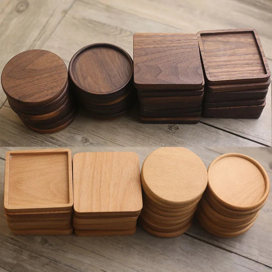 Solid Walnut Wood Coasters – Durable and Elegant for Coffee and Tea