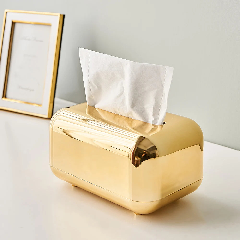 Luxury Gold Tissue Box – Modern Home &amp; Office Decor
