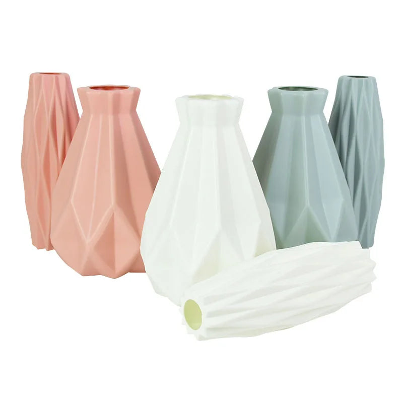 Plastic Vase with Ceramic Imitation – Nordic and Modern Style