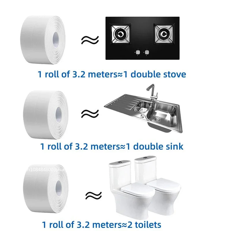 Waterproof Sealing Tape for Kitchen and Bathroom – Strong and Easy to Apply
